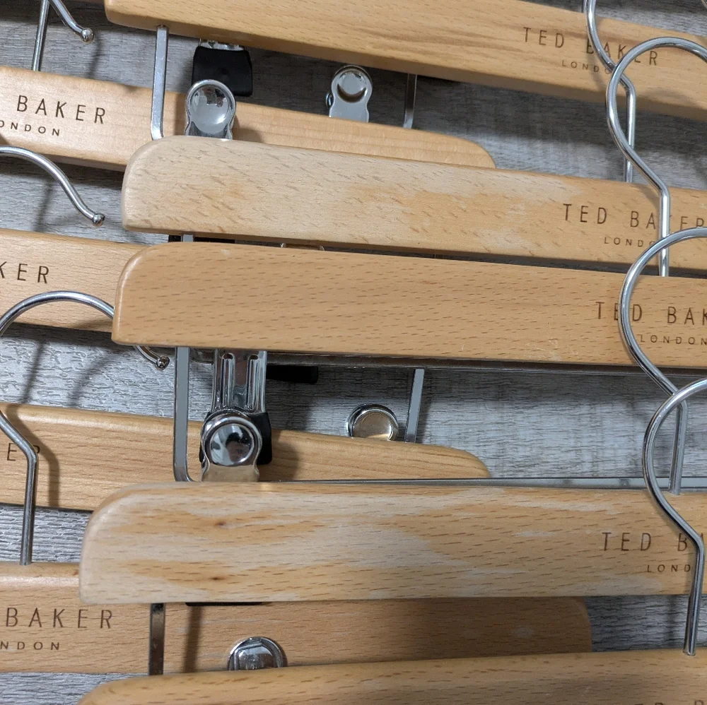 Ted Baker Natural Wood Skirt And Pants Hangers 20 Count